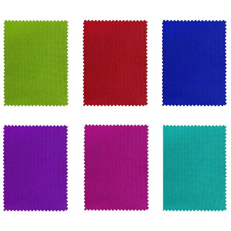 Fabric sample isolated over a white backgroundの写真素材