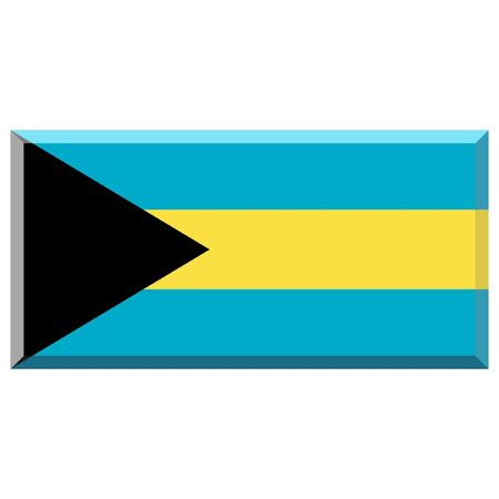 Flag of Bahamas with 3D borderの写真素材