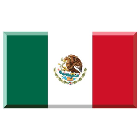 Flag of Mexico with 3D borderの写真素材