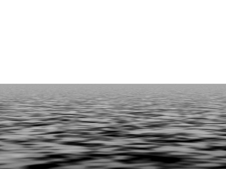 Blue sea waves over white background horizonの写真素材