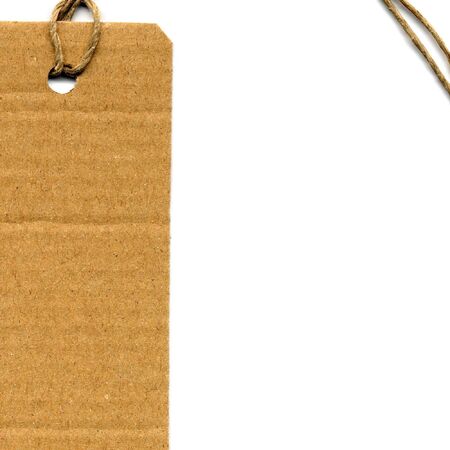 Price tag or address label with stringの写真素材