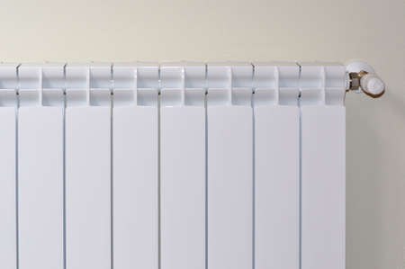 An heat exchanger radiator for room heating in buildingsの写真素材