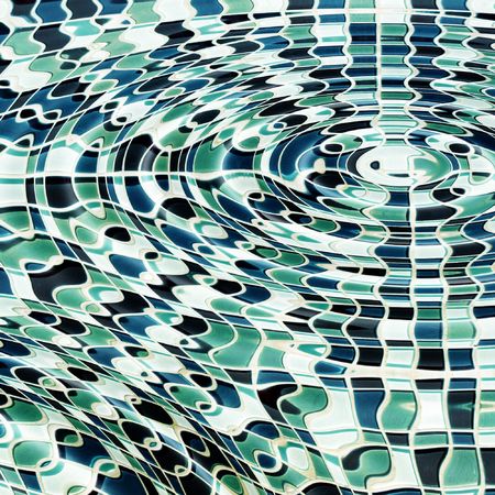 Detail of swimming pool with mosaic tiles useful as a backgroundの写真素材