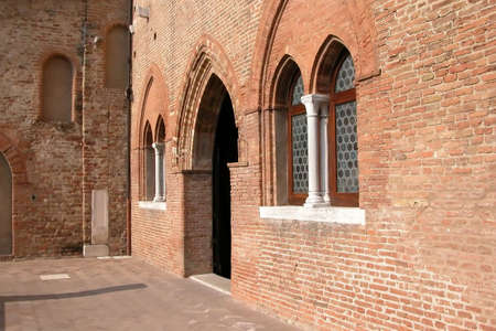 Pomposa Abbey (Abbazia di Pomposa), Ferrara, Italyの写真素材