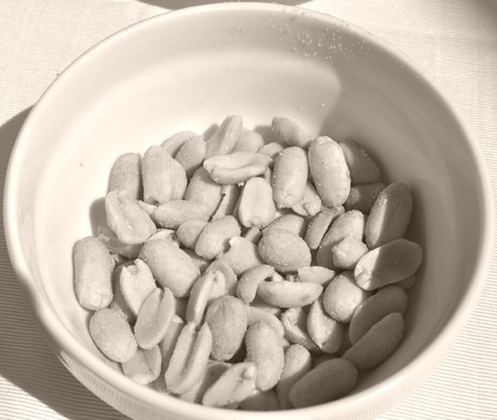 Peanut dry fruit or groundnut (Arachis hypogaea) beansの写真素材