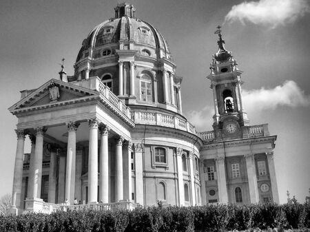 Basilica di Superga church on the Turin hill, Italy - high dynamic range HDRの写真素材