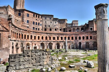 Trajan Market (Mercati Traianei) in Rome, Italy - high dynamic range HDRの写真素材