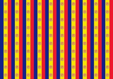 Seamless tiled flag illustration useful as background - Andorraの写真素材
