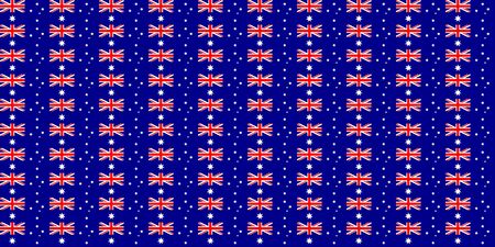 Seamless tiled flag illustration useful as background - Australiaの写真素材