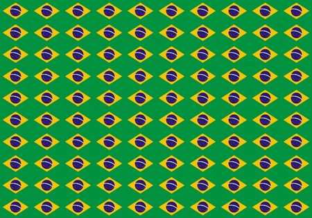 Seamless tiled flag illustration useful as background - Brazilの写真素材