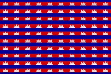 Seamless tiled flag illustration useful as background - Cambodiaの写真素材