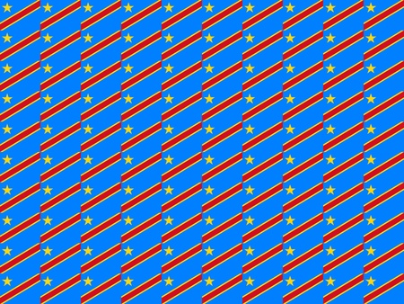 Seamless tiled flag illustration useful as background - Democratic Republic Congoの写真素材