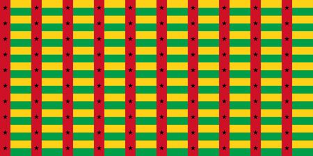 Seamless tiled flag illustration useful as background - Guinea-Bissauの写真素材