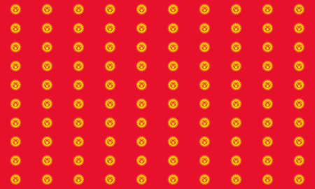 Seamless tiled flag illustration useful as background - Kyrgyzstanの写真素材