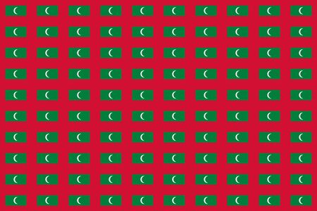 Seamless tiled flag illustration useful as background - Maldivesの写真素材
