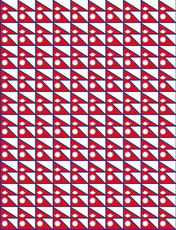 Seamless tiled flag illustration useful as background - Nepalの写真素材