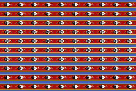 Seamless tiled flag illustration useful as background - Swazilandの写真素材