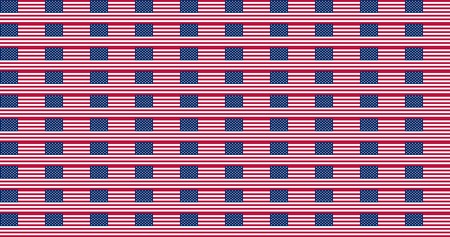 Seamless tiled flag illustration useful as background - United States of Americaの写真素材
