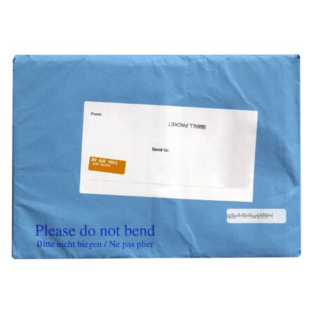 A letter envelope for mail postage shippingの写真素材