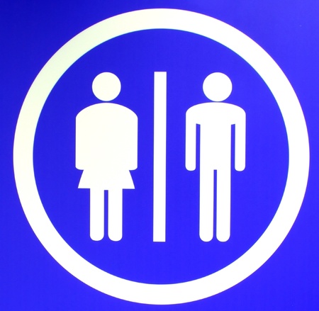 A toilet sign for ladies and gentsの写真素材