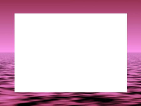 Blue sea waves frame with blank copy spaceの写真素材