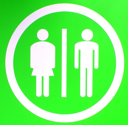 A toilet sign for ladies and gentsの写真素材