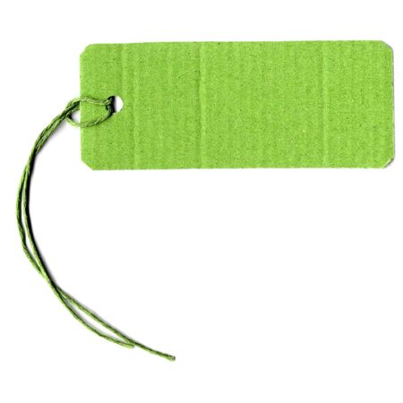 Price tag or address label with stringの写真素材