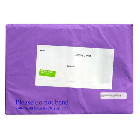 A letter envelope for mail postage shippingの写真素材