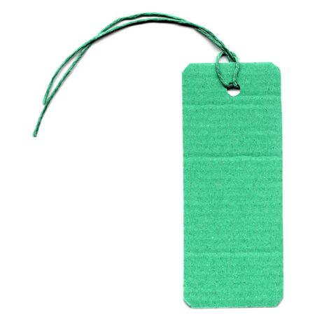 Price tag or address label with stringの写真素材