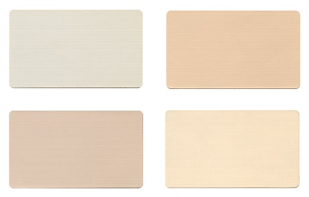 Colour fabric paint samples isolated over whiteの写真素材