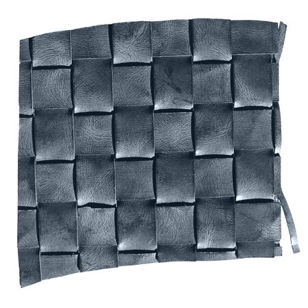 A leather fiber sample - isolated over white backgroundの写真素材