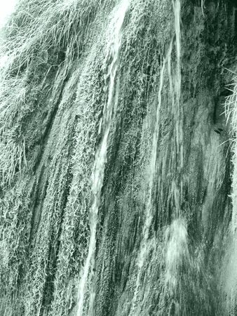 View of natural water fall or cascade - high dynamic range HDRの写真素材