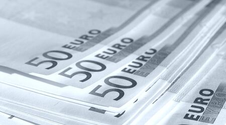 Euro banknote (currency of the European Union) - selective focusの写真素材