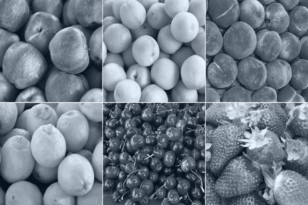 Collage of fruit useful as a backgroundの写真素材