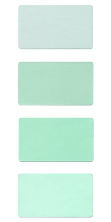 Colour fabric paint samples isolated over whiteの写真素材