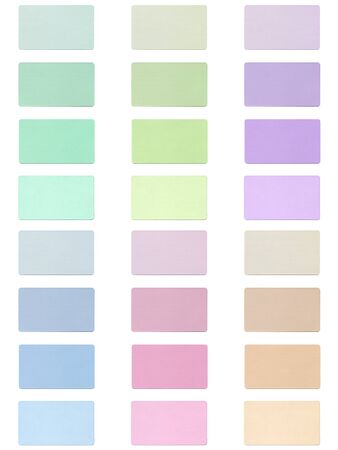 Colour fabric paint samples isolated over whiteの写真素材