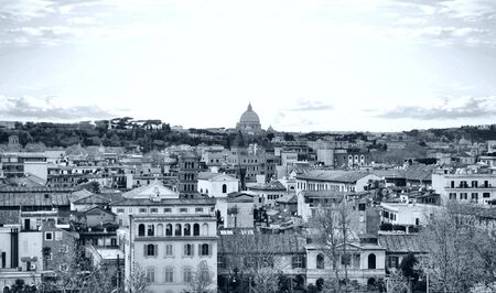 Basilica church of Saint Peter (San Pietro), Rome, Italy - high dynamic range HDRの写真素材