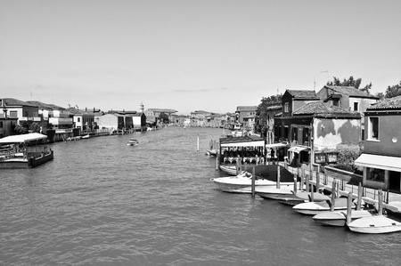 The town of Murano near Venice (Venezia), Italyの写真素材