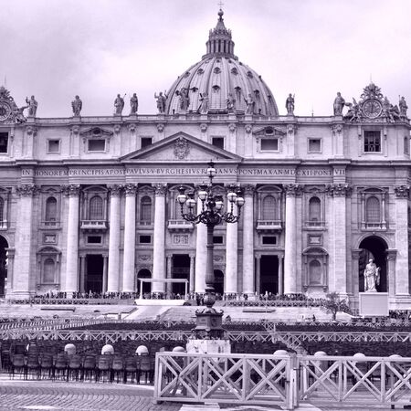 Basilica church of Saint Peter (San Pietro), Rome, Italy - high dynamic range HDRの写真素材