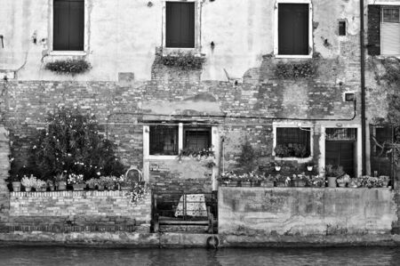 View of the town of Venice (Venezia) in Italyの写真素材