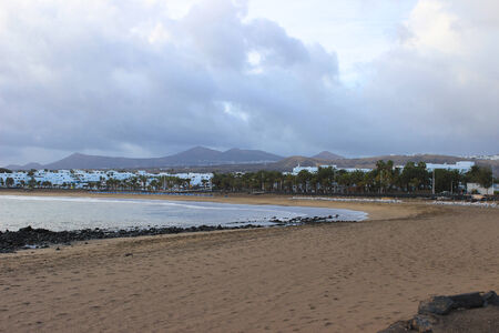 Lanzarote beach, a Spanish island on the Canary Islands in the Atlantic Ocean off the coast of Africaの写真素材