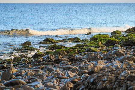 Lanzarote beach, a Spanish island on the Canary Islands in the Atlantic Ocean off the coast of Africaの写真素材
