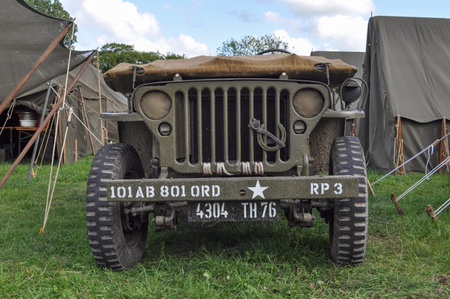 SAINT MERE EGLISE, FRANCE - JUNE 04, 2014: D-Day celebrations of WW2 in Normandy