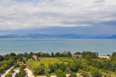 Garda Lake in Lombardy, Northerm Italyの写真素材