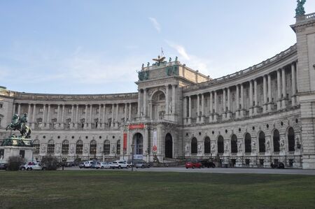 WIEN, AUSTRIA - CIRCA FEBRUARY 2016: Neue Burg at the Hofburg Palace former imperial palaceのeditorial素材