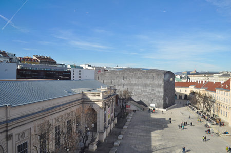 WIEN, AUSTRIA - CIRCA FEBRUARY 2016: Leopold Museum in the Museumsquartierのeditorial素材