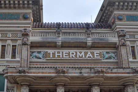 SALSOMAGGIORE, ITALY - CIRCA MARCH 2016: View of Salsomaggiore Terme spa town