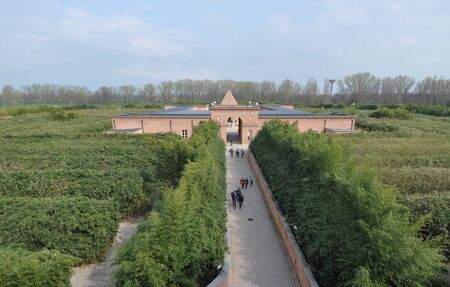 FONTANELLATO, ITALY - CIRCA MARCH 2016: Labirinto della Masone culture parkのeditorial素材