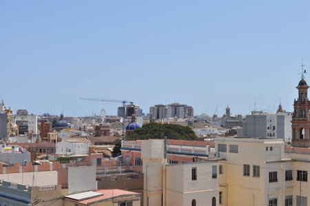 Aerial view of the city of Valencia, Spain