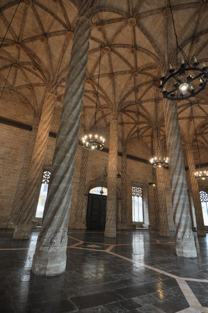 VALENCIA, SPAIN - CIRCA JULY 2016: Llotja de la Seda (meanin Silk Exchange) gothic buildingのeditorial素材